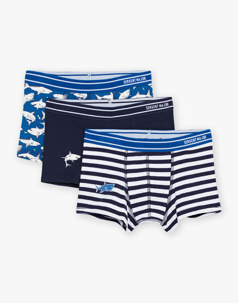 Lot de 3 boxers assortis en coton biologique FLOBRAGE / 23E5PGH2BOX070