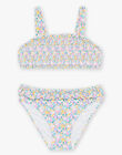 Maillot de bain 2 pièces écru à imprimé fleuri FRYLASETTE / 23E4PFM2D4L001