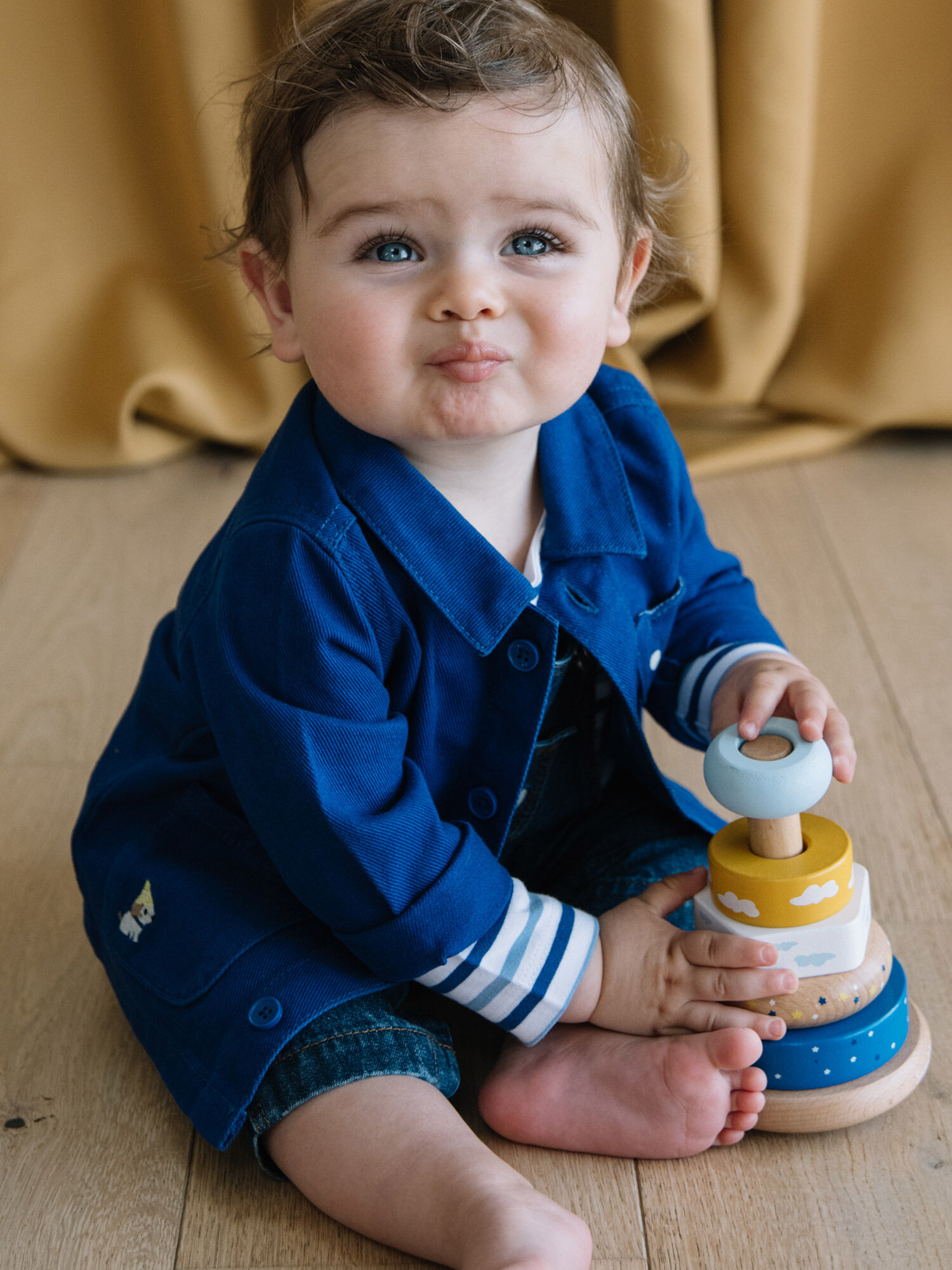 Chemise paisse bleue