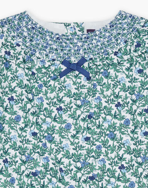 Blouse écrue en popeline avec fleurs FANOLA / 23E1BFN1CHE001