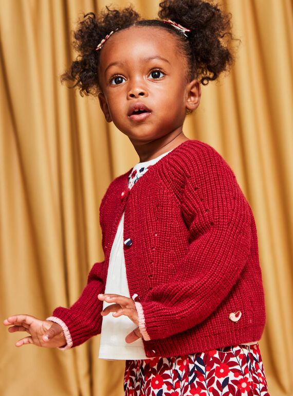Gilet en tricot rouge DAOLIVIA / 22H1BFX2CARF526