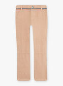 Pantalon sable en lin enfant garçon CIBLOAGE / 22E3PGJ1PAN812
