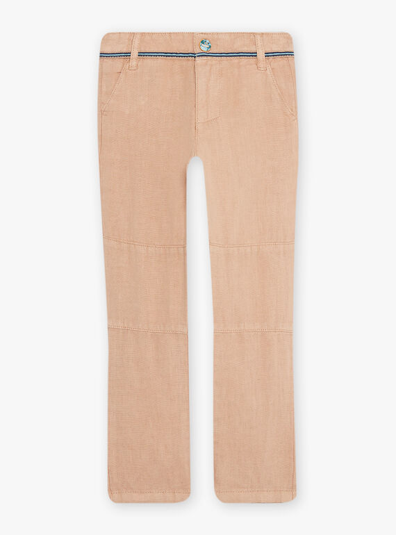 Pantalon sable en lin enfant garçon CIBLOAGE / 22E3PGJ1PAN812