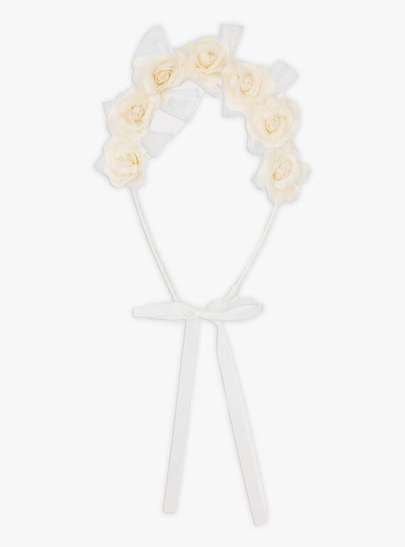 Couronne de fleurs et tulle enfant fille TYHUETTE / 20E4PFJ1ACD000