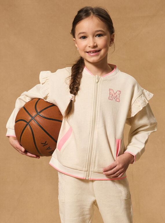 Sweat zippé à volants MIXFLETTE / 25E2PF52JGH311