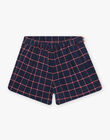 Short bleu marine à carreaux DISHOETTE / 22H2PFE1SHO070
