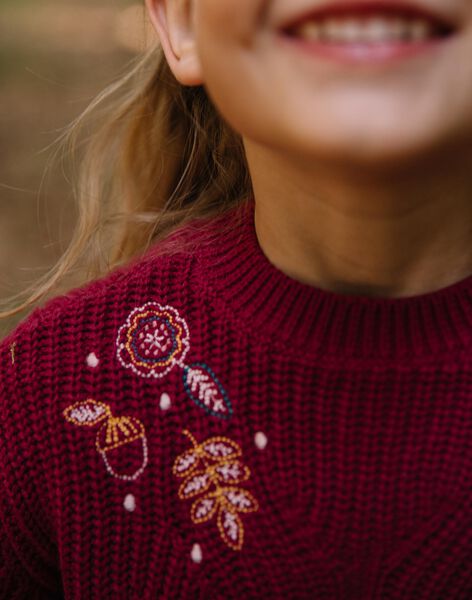 Pull groseille en maille DYABOLETTE / 22H2PFU1PULD307