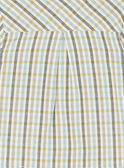 Chemise à carreaux jaune et gris   ZACOCO / 21E1BG91CHM001