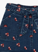 Jupe en jean à motifs brodés enfant fille CAJETTE / 22E2PF71JUPP274