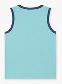 Débardeur bleu azur motifs palmiers enfant garçon ZUXIAGE1 / 21E3PGL2DEBC201