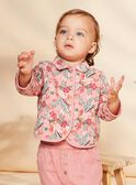 Veste matelassée vieux rose à fleurs FAIMIMI / 23E1BFD2CARD318