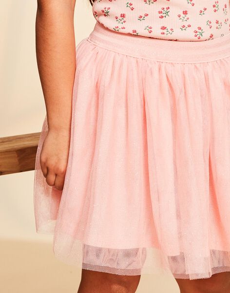 Jupe rose courte à paillettes FRITUETTE 2 / 23E2PFJ2JUPD300