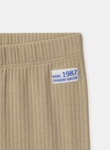 Legging uni côtelé MACORENTIN / 25E1BG81LG080
