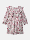 Robe imprimé fleuries avec volants aux épaules et manches longues Fille NIVOLETTE / 25H2PFL2ROB001