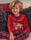 Ensemble pyjama en velours rouge à motifs Noël enfant garçon BODILAGE / 21H5PGI1PYJF528