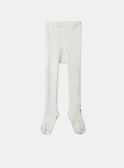 Collants écrus maille côtelée MACOTLETTE / 25E4PF71COL001