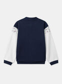 Sweat zippé bleu foncé avec patch "M" à manches longues Fille NAEZETTE / 25H2PF32JGH070