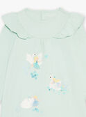 Pyjama en coton vert pâle avec danceuses et cygnes FLONETTE / 23E5PF21CHN614