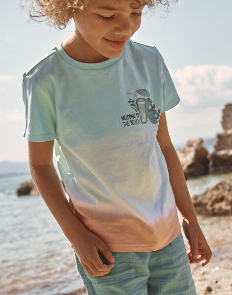 T-shirt bleu Tie and Die FLUTIAGE / 23E3PGQ2TMC632
