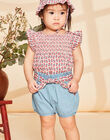 Short denim avec ceinture en popeline FAWILDA / 23E1BFQ1SHOP269