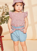 Short denim avec ceinture en popeline FAWILDA / 23E1BFQ1SHOP269