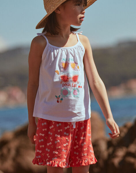 Débardeur et short blanc et orange en jersey FRUPETTE / 23E2PFU1ENS001