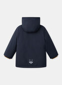 Parka 2 en 1 bleu foncé ou marron matelassé à manches longues Garçon NINCARAGE / 25H3PGE2PARC214