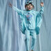 Pyjama déguisement super-héroïne turquoise enfant fille