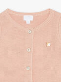 Gilet rose ancien en point mousse GONNIE / 23H0CFB1CAR303