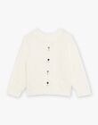 Pull écru à motifs fleurs et points fantaisie DUCHETTE / 22H2PFR1PUL632