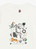 Body T-shirt écru à motifs animaux et jungle bébé garçon CAKILLIAN / 22E1BG91BOD001