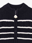 Gilet maille fantaisie à rayures bébé garçon BANELSON / 21H1BGL1GILC205