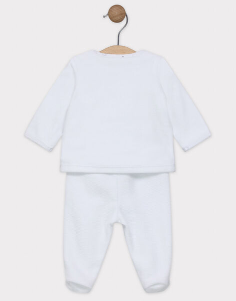 Ensemble Naissance Cardigan Et Pantalon A Pied En Velours Bebe Mixte