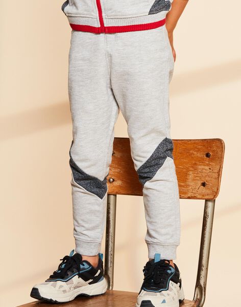 Jogging gris souris à empiècements bleu chiné FRIMOUAGE2 / 23E3PGJ4JGB943