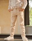 Pantalon beige en lin FRELINAGE / 23E3PGI1PANA013