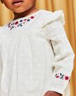 Blouse en voile de coton à broderies fleuries DAORELIA / 22H1BFX1CHE001