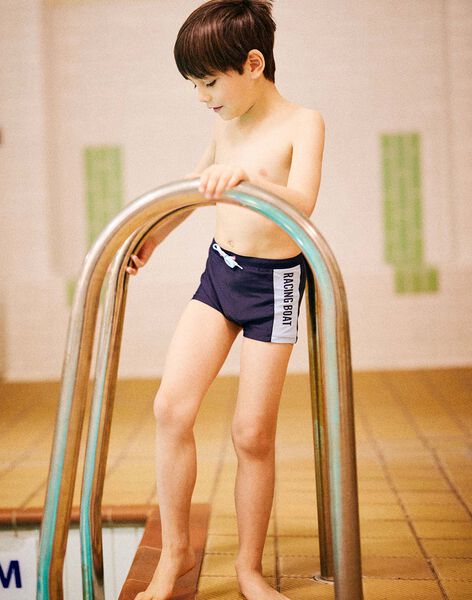 Maillot de bain bleu marine enfant garçon CYMOLAGE / 22E4PGL1MAI070