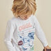 T-shirt écru motif fantaisie dinosaure enfant garçon