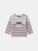 Pull gris avec patch raton laveur Bébé Garçon NAISIDOR / 25H1BGP1PULJ920