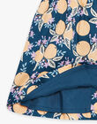 Robe et culotte bleu-vert en satin à fruits FAPAULINE / 23E1BFO1ROB608