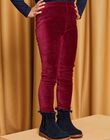 Legging en velours côtelé prune DROLIETTE 2 / 22H4PF82CTT709