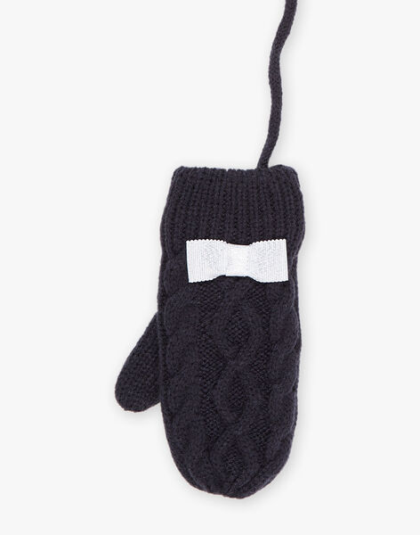 Moufles en tricot bleu marine DRAMOFETTE / 22H4PFM2GAN070