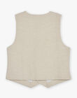 Gilet beige sans manches en lin FREGILAGE / 23E3PGI1GSMA013