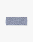 Bandeau vichy bleu et écru FANILA / 23E4BFN1BAN001