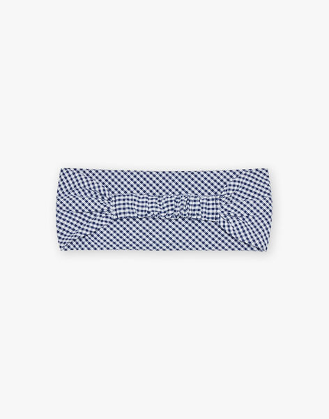 Bandeau vichy bleu et écru FANILA / 23E4BFN1BAN001