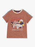 T-shirt noisette à manches courtes FLIBAGE / 23E3PGP2TMC821
