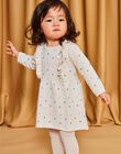 Robe en tricot à jacquard petits pois écru DAROXANE / 22H1BFY1ROB006