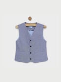 Gilet sans manches bleu gris RISUAGE / 19E3PGF1GSM070