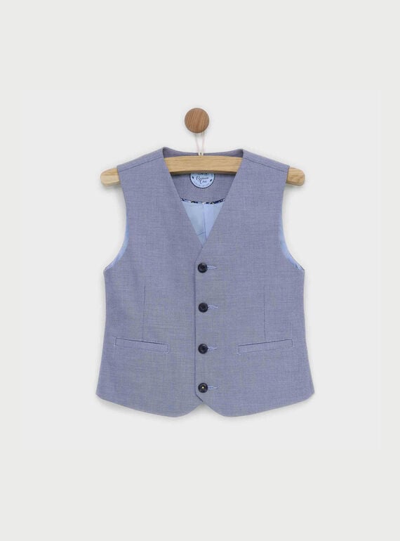 Gilet sans manches bleu gris RISUAGE / 19E3PGF1GSM070