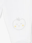 Ensemble veste croisée et pantalon en tubique blanc bébé mixte ZOLOIS / 21E0NMG2ENS000